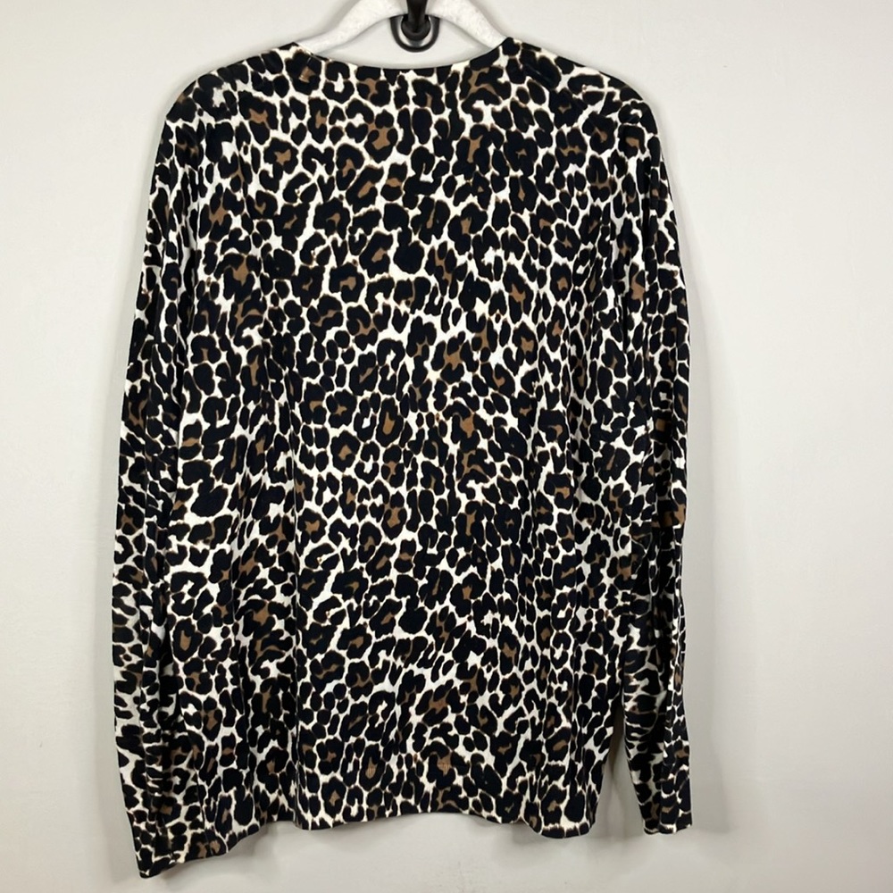 J Crew Factory leopard print lightweight sweater - Picture 7 of 10